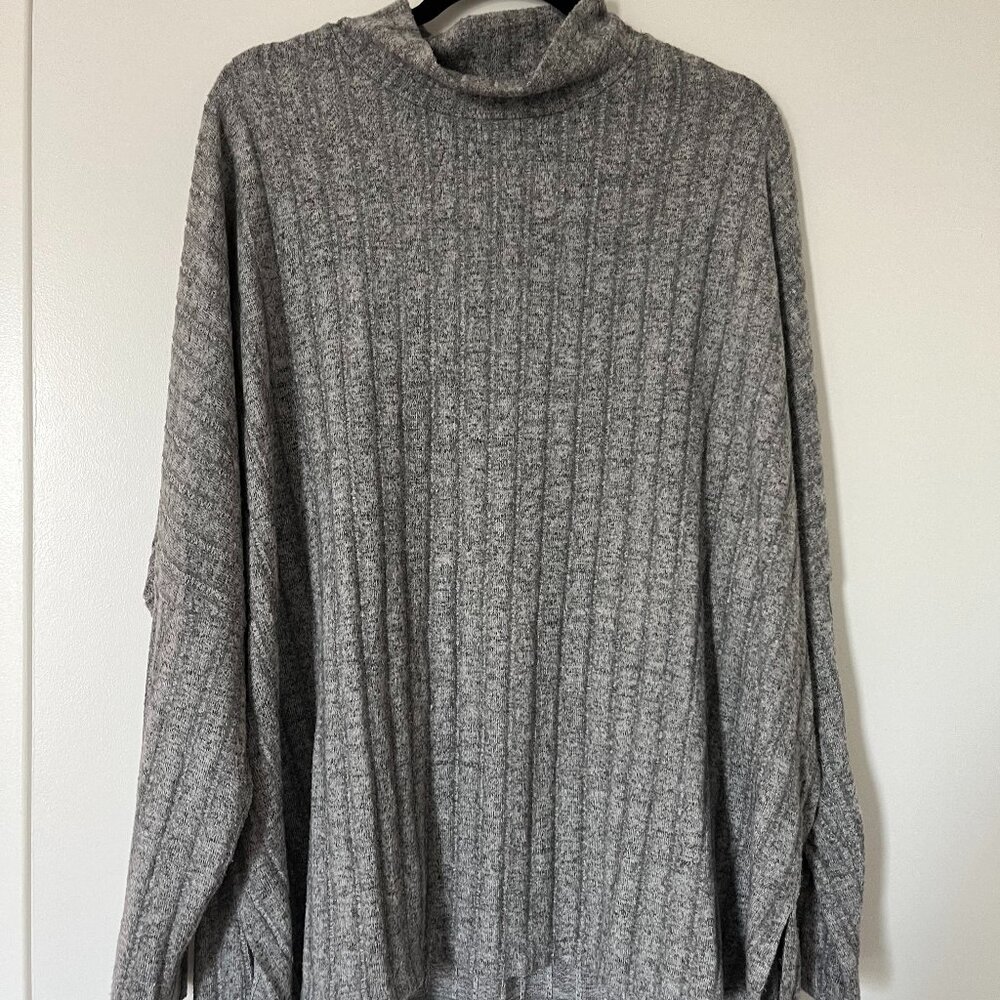 Gray Mock Neck Tunic Sweater Anthropologie